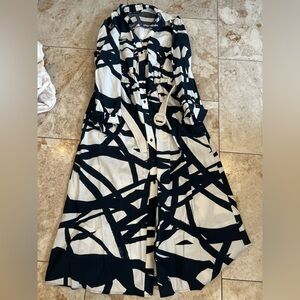 Zara Black and White Maxi Dress